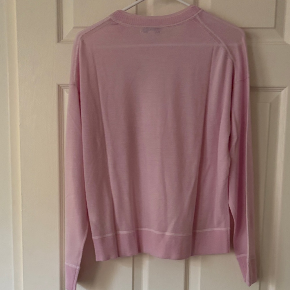 NWT! J. Crew Light Pastel Pink Oversize 100% Merino Wool Crewneck Sweater - Picture 5 of 5